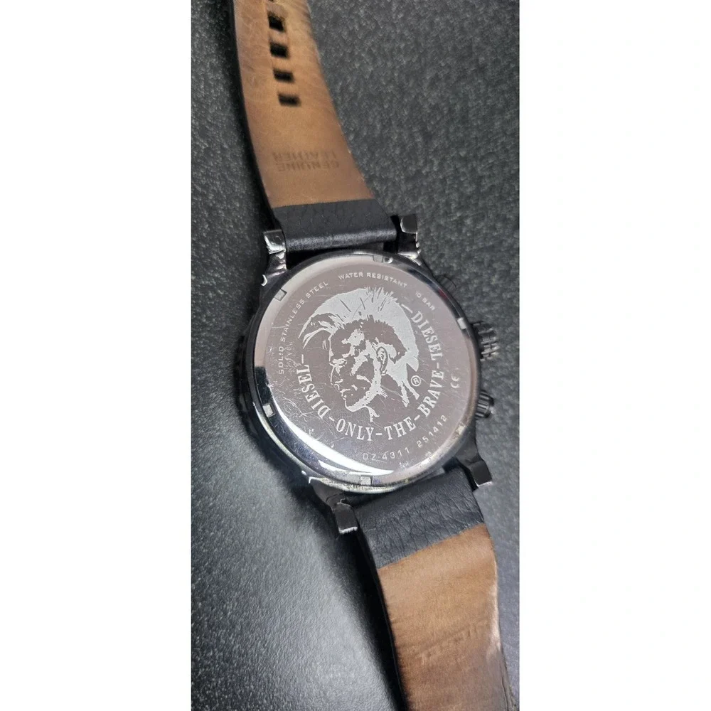 Diesel Men's Double Down Analog Display Quartz‎ Black Watch DZ4311 Franchise 2.0